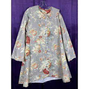 L Spellbound Collections Texas USA Duster Jacket Floral Cottage Coat Lagenlook